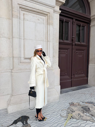 Élisabeth white cream Cashmere Coat