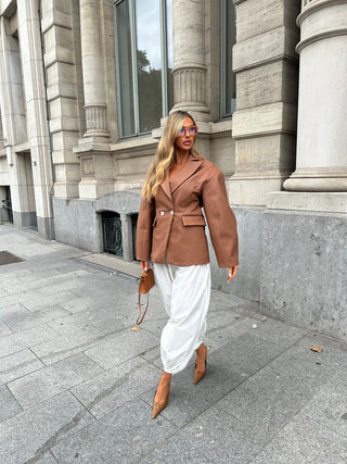 Chérie knitted leather jacket