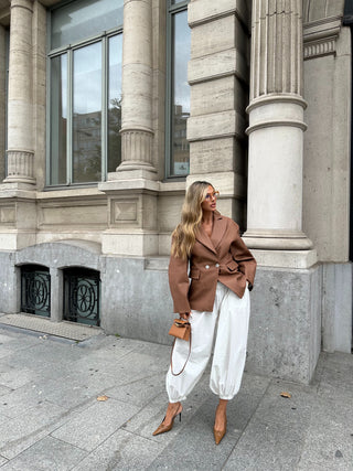 Chérie knitted leather jacket