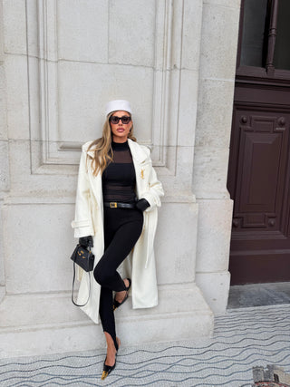 Élisabeth white cream Cashmere Coat