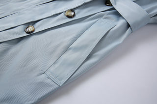 Chelsea Trench Coat Light Blue