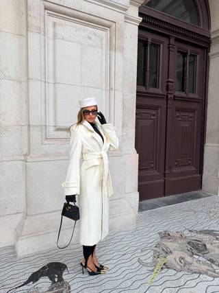 Élisabeth white cream Cashmere Coat