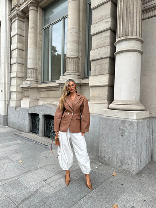 Chérie knitted leather jacket