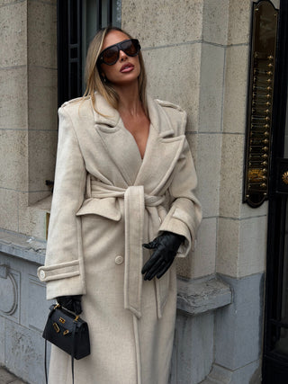 Élisabeth Beige Cashmere Coat