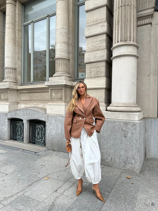 Chérie knitted leather jacket