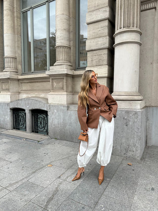 Chérie knitted leather jacket