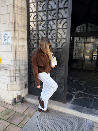 Raphaéla real suede leather jacket