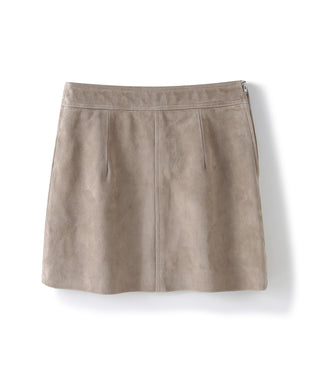 Milan real suede leather skirt