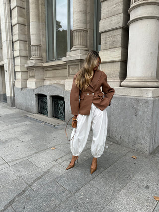 Chérie knitted leather jacket