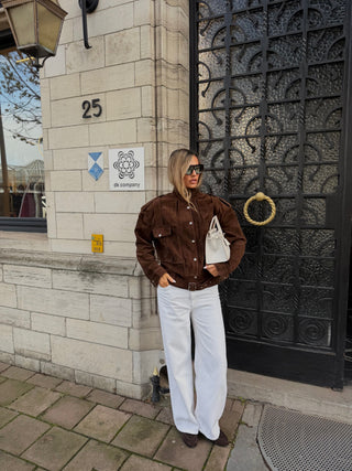Raphaéla real suede leather jacket