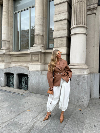 Chérie knitted leather jacket