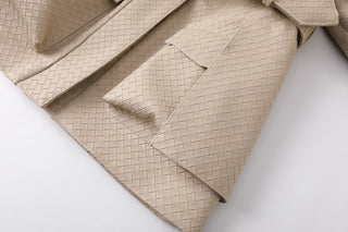 Èternelle cargo knitted leather jacket